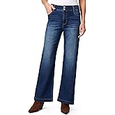 Angels Forever Young Womens Everbreeze Curvy High-Rise Relaxed Flare Jeans
