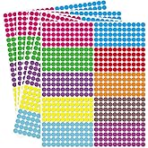 Small Dot Stickers - Round Color 1/4'' Coding Labels Circle Dot Stickers Label Sticker in Multiple Colors for Office,Classroo
