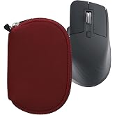 kwmobile Mouse Case for Logitech MX Master 3 / Master 3S / Master 2S Case - Neoprene Travel Pouch with Zipper - Carry Bag - Protector - Bordeaux