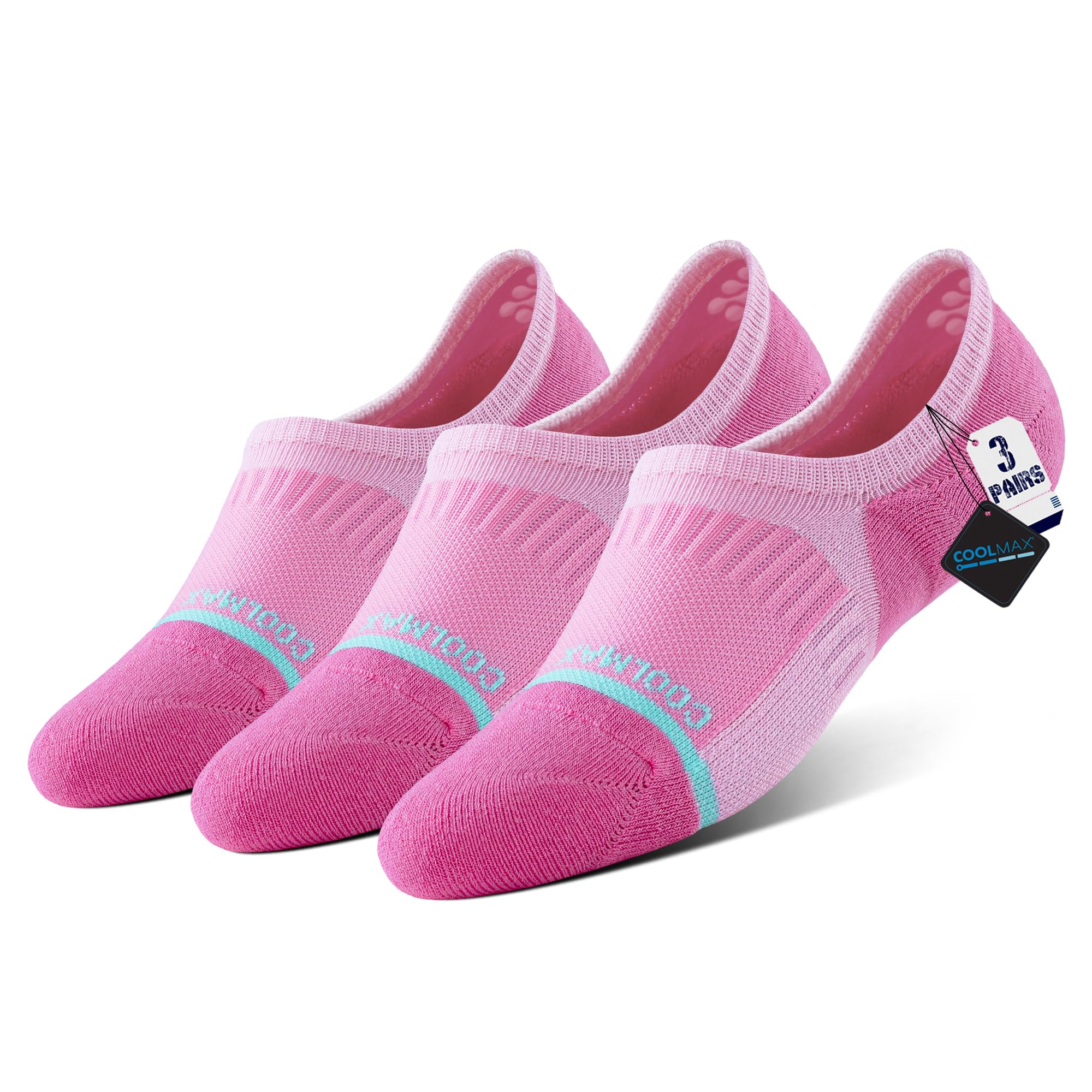 Photo 1 of BRISIRA Bamboo Viscose Compression No Show Socks Womens Non Slip Running Athletic Cushion Moisture Wicking Low Cut