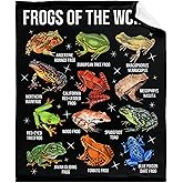 Frog Blanket Gifts for Men Women Kids - World Frogs Throw for Frog Lovers - Super Soft Warm Plush Throw for Sofa Camping Living Room Decor (50" L X 40" W)