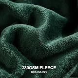 EHEYCIGA Fleece Blanket 150x200cm Dark Green Soft Flannel Throw view 2