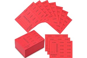 Kosiz 300 Sheets Raffle Tickets Sheets Hold This Stub Chinese Auction Basket Raffle Tickets for Silent Events Fundraiser(10 Bid,Red)
