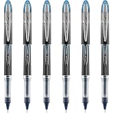 uniball Vision Elite Rollerball Pen, Micro Point (0.5mm), Blue BLX Ink, 6 Pens
