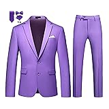 MOGU Mens Two Piece Suit Slim Fit Tuxedo for