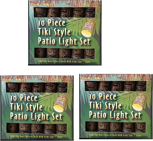 Amazon Com 3 Pack Friki Tiki 10 Piece Natural Tiki Patio String