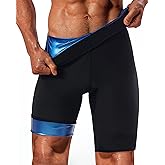 LMCOB Sauna Sweat Short Pants for Men Hot Thermo Sauna Leggings Compression Hight Waist Pants Workout Body Shaper Sauna Suit