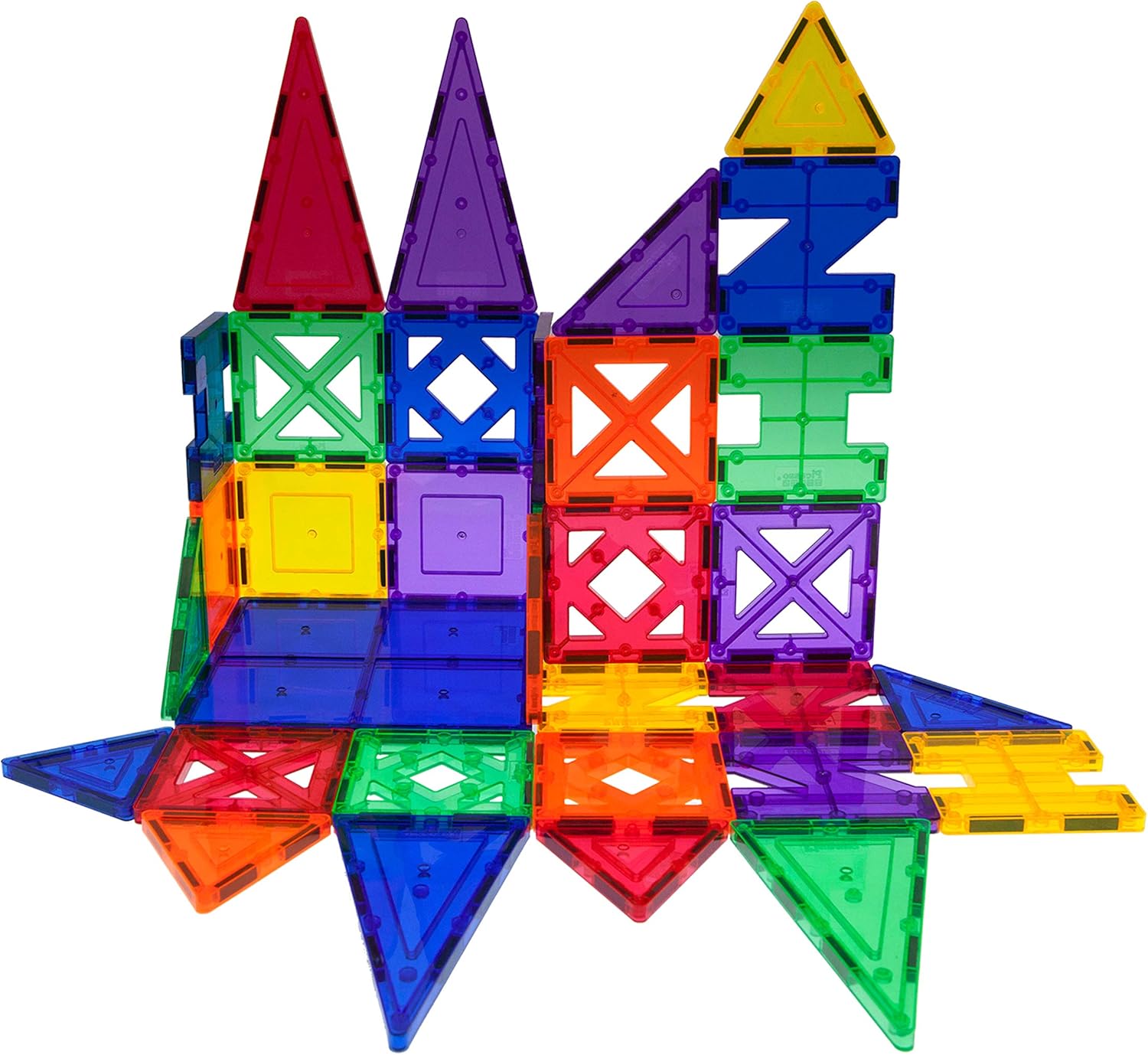 picassotiles pt42 designer artistry kit 42pcs set magnet building tiles clear