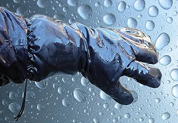 motorcycle rain over gloves