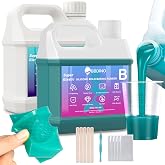 BBDINO Super Elastic Liquid Silicone Mold Making Kit 8A Jade Green 4.4 Lbs | 1A:1B Mix Self Degassing 3h Fast Cure Platinum Liquid Silicone Mold Making of Casting with Resins |Plaster |Candle |Soap etc.