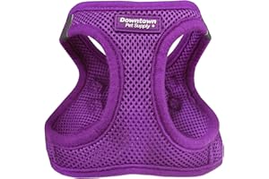 Downtown Pet Supply Step-in Dog Harness – No Pull, Adjustable Padded Mesh with Reflective Trim, Secure Buckle Strap – Comfortable & Breathable Small Dog Harness, Medium, Purple