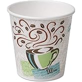 Dixie 92959 Hot Cups, Paper, 10oz, Coffee Dreams Design, 1000/Carton
