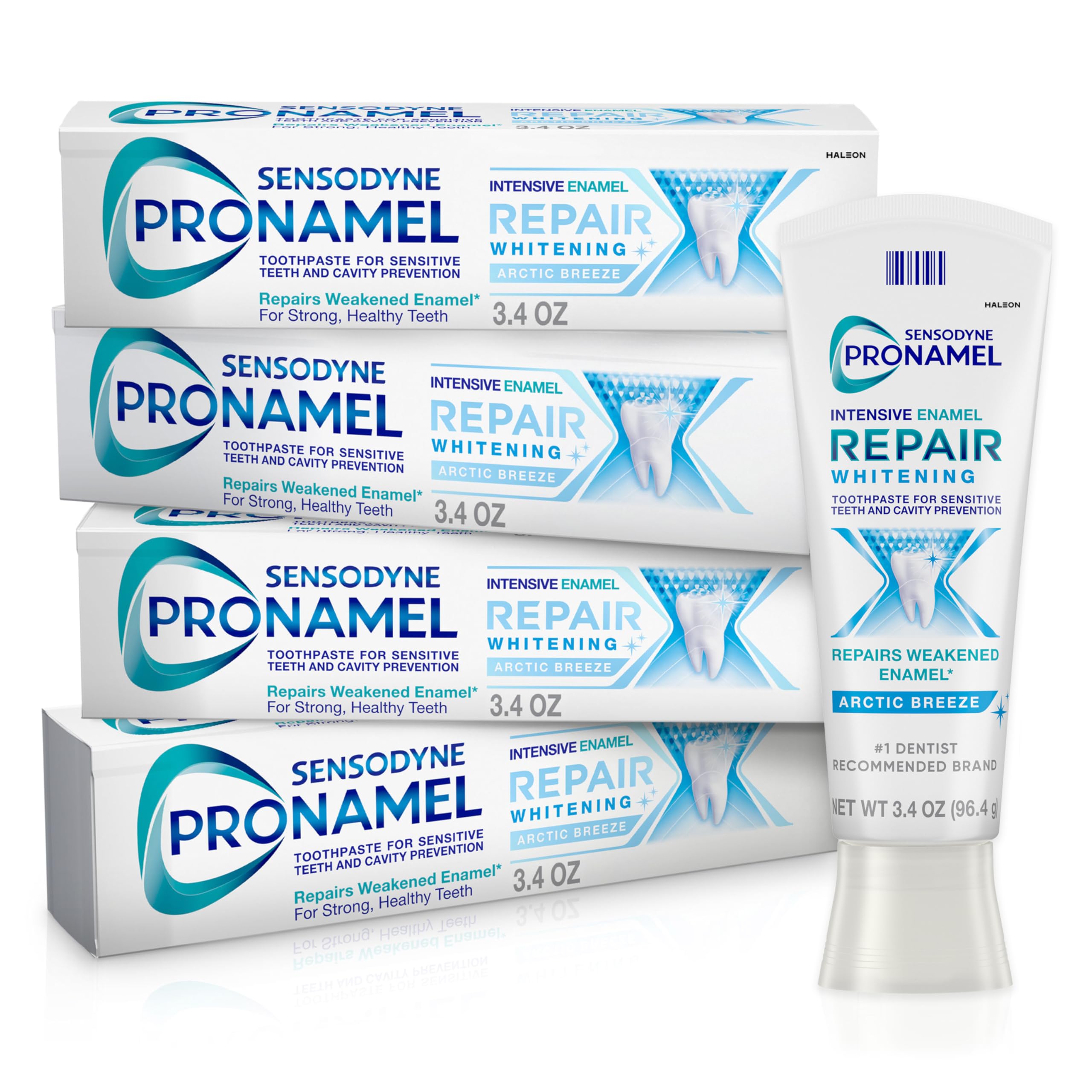 Photo 1 of Sensodyne Pronamel Intensive Enamel Repair Toothpaste for Sensitive Teeth and Cavity Protection, Whitening Toothpaste to Strengthen Enamel, Arctic Breeze - 3.4 Ounces (Pack of 4)