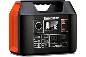 EnginStar Portable Power Station 300W 296Wh Battery Bank with 110V Pure Sine Wave AC Outlet for Outdoors Camping Hunting and Emergency, 80000mAh Backup Battery Power Supply for CPAP