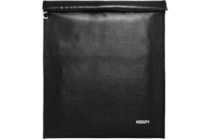 Hodufy Faraday Bag for Laptops (20 x 15 inches), Faraday Cage, Faraday Bags for Phones & Key Fobs, Fireproof & Water Resistant Bag, Anti-Theft Pouch, Anti-Hacking Case Blocker(Black)