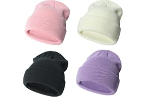 Urban Virgin Toddler Winter Hat Baby Beanie Kids Beanies Boys Hats Knit Winter Caps Soft Infant Girls 4 Packs