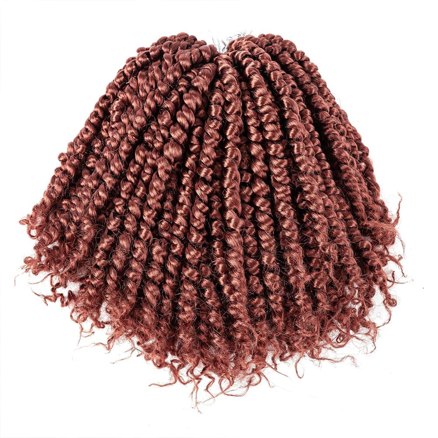 Short Passion Twist Hair Pretwisted Deep Wave Braiding Braids Crochet Passion Twist Synthetic Crochet Hair Extension(8Inch, 350#) — image 1