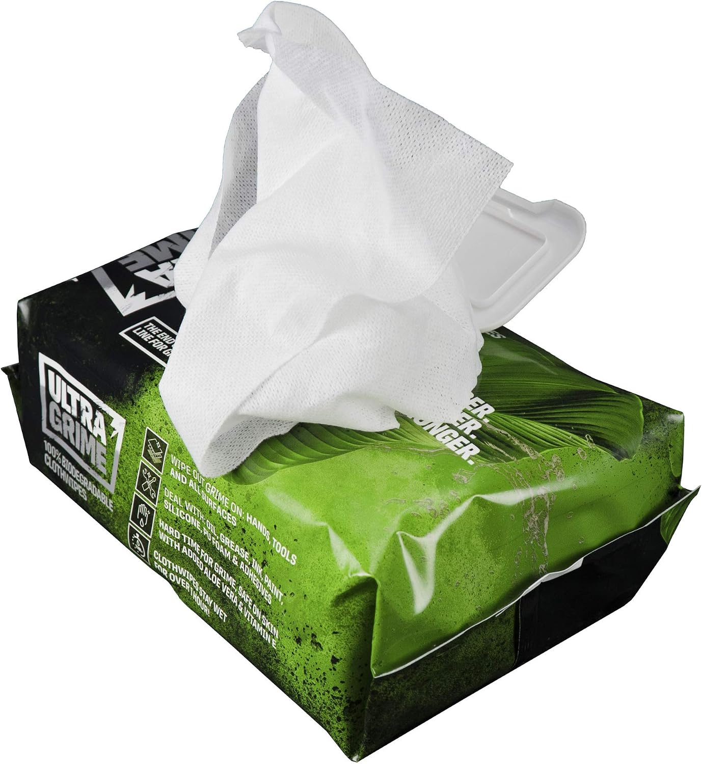 UltraGrime PRO Bio Clothwipes, White, 100 Count, 100 count (Pack of 1) - Image 3