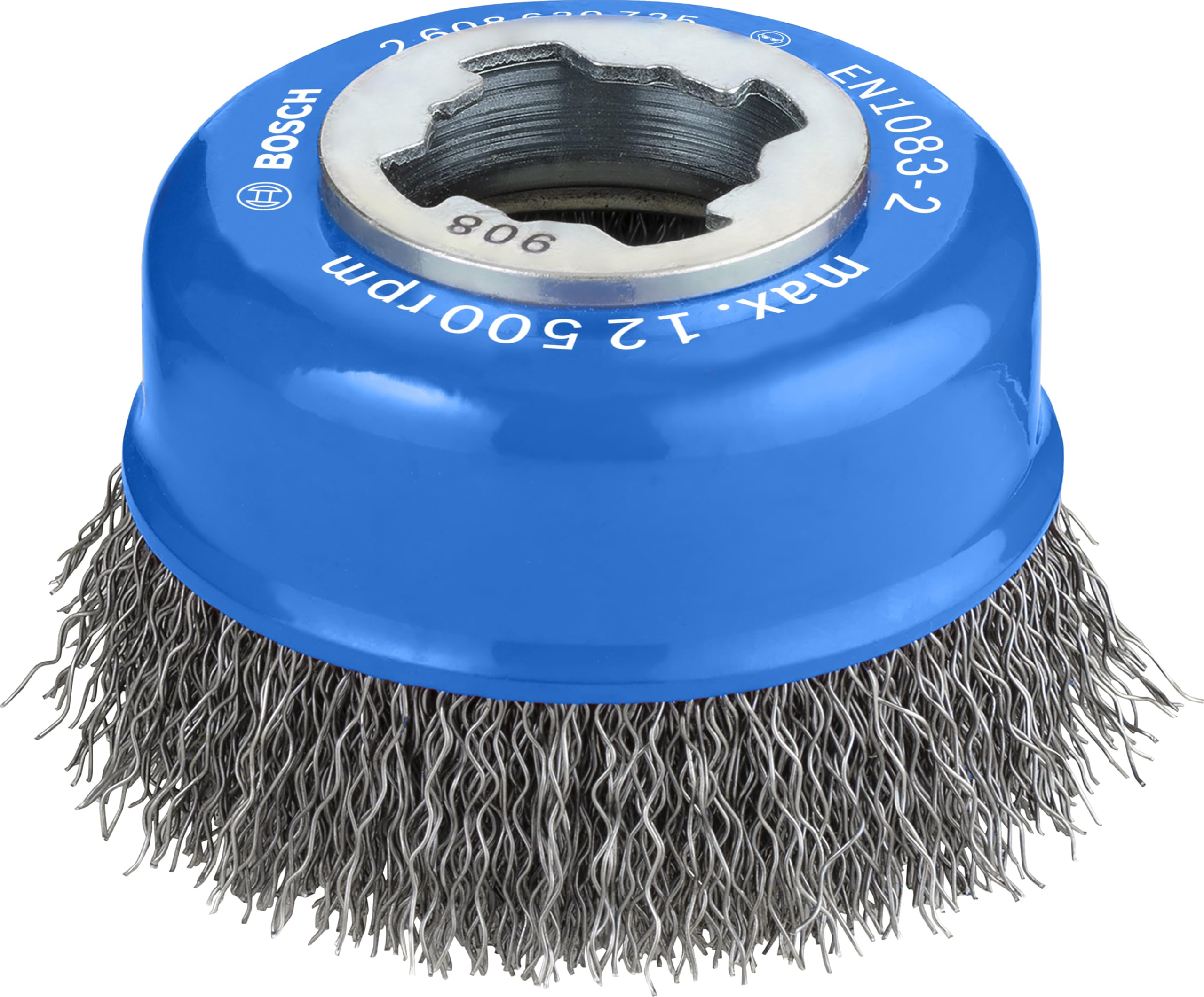 Bosch 1x PRO Steel Longlife Cup Brush, Crimped Wire for Small Angle Grinder and X-Lock (for Steel, Ø 75 mm, Professional Accessory Small Angle Grinder)