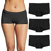 Maidenform Women's Underwear Boy Shorts Pack, 3-Pack, Microfiber Boy short Underwear Women Pack, Coverage Panties for Women