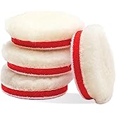 Griot's Garage BOSS Knitted Wool Pads for Car Detailing, Polishing and Paint Correction, Buffing Pads Compatible with BOSS Creams, 2”, Set of 4
