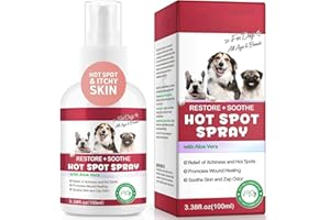 Hot Spot Spray for Dogs, Hot Spot Treatment for Dogs - Itch Relief for Dogs and Prevents Chewing and Licking at Skin, Safe fo