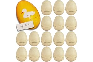 ADODOTOE Paper Mache Eggs, 40 Pcs Easter Craft Supplies Paper Mache Easter Eggs Paper Eggs Paintable Easter Eggs Easter Craft Supplies Paint Your Own Eggs for Easter DIY Craft Ornaments Brown