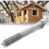 Otoolling 1 PC 1.25 x 12 Inch Treehouse Lag Bolt Hot Dip Galvanized | Lag Screws for Treehouse Brackets Hardware, Deck Construction, Wood Framing, Heavy Duty, Hex Head Lag Bolt