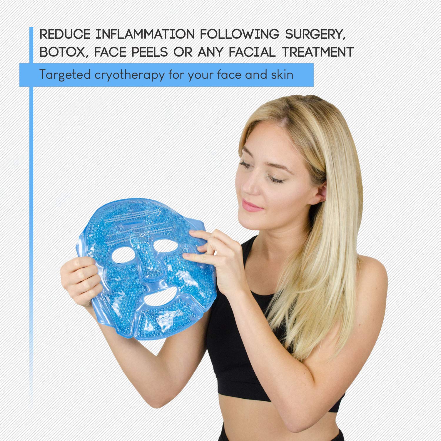 Luxury Face Cold Mask Ice Cold Gel Pack with a Soft Cotton Backing