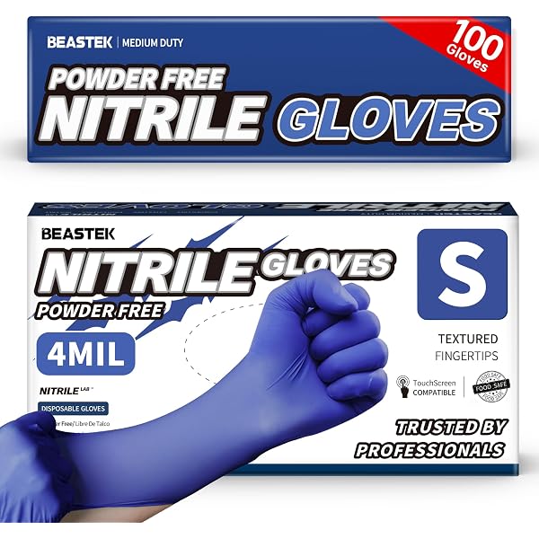 Grease Bully Nitrile Gloves, Large, Case Of 1000 | Superior Grip Mechanic Gloves | Latex Free & Powder Free