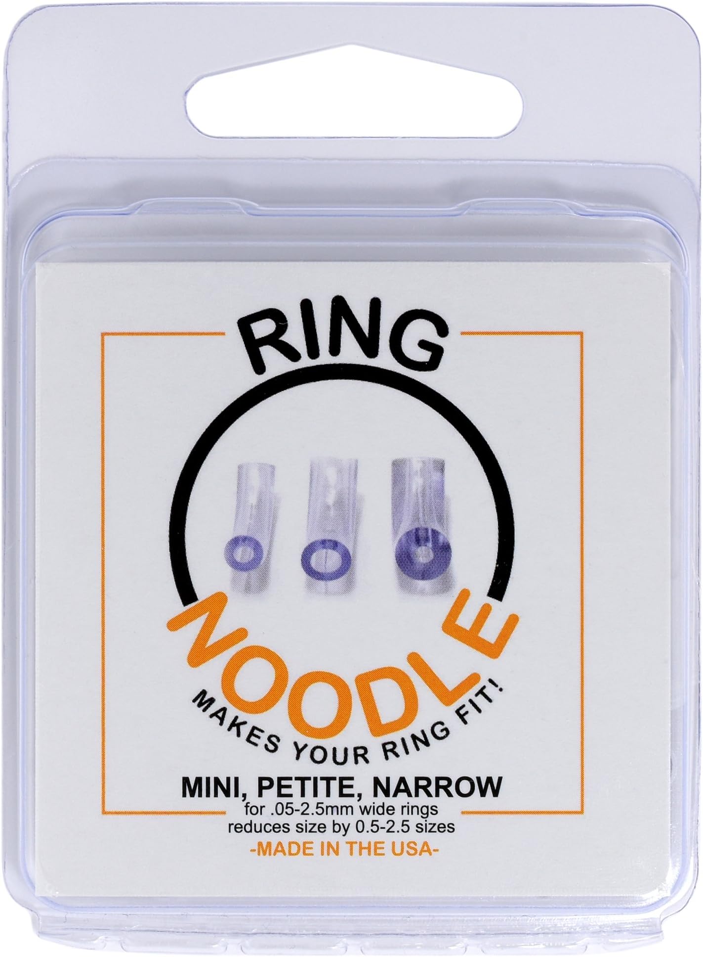 RING NOODLE Ring Guard, Ring Size Reducer - 6 pack, Size: Mini, Petite, Narrow