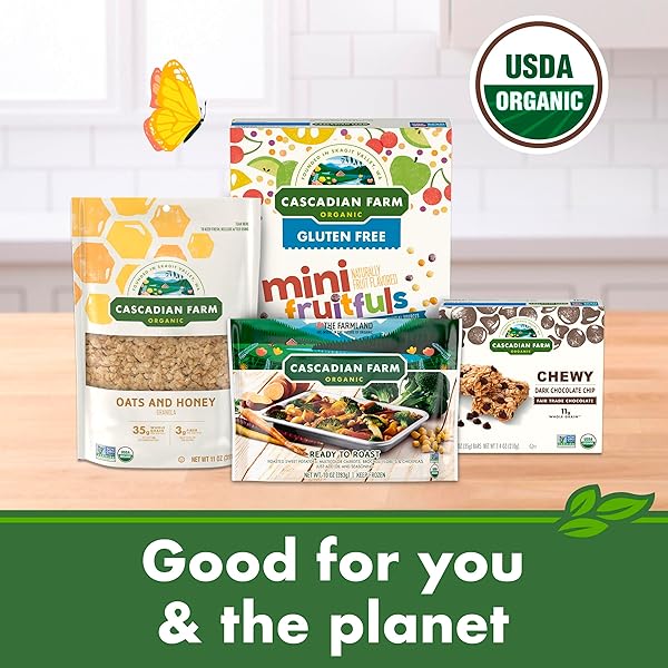 CASCADIAN FARM ORGANIC VANILLA CRISP CEREAL, NO ADDED SUGAR, 12 OZ