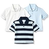 Amazon Essentials Boys and Toddlers' Cotton Spandex Pique Polo Shirt