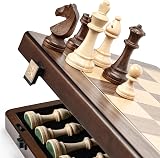 A&A 15 inch Magnetic Wooden Chess Set with 3 inch King, 2 Extra Queens, view 8