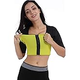 Vinmin Womens Hot Thermo Shaper T Shirt Neoprene Slimming Workout Sweat Body Sauna Suit Exercise Trainer for Weight Loss