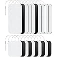 TENS Unit Replacement Pads, Nursal Reusable Self-Adhesive Electrodes Pads 20 Packs 2x2” 2x4”, Latex Free Pigtail TENS Pads, Compatible with TENS 7000, AUVON TENS, Etekcity, Nicwell Care Tens