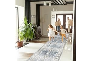 HY HAO YUN LAI Non Slip Runners for Hallways,Washable,Long Ultra Soft Kitchen Runner Rug,Non Shedding for Accent Farmhouse (Grey, 2 X 12)