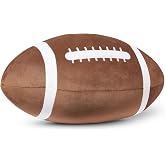 Amazon Basics Kids Plush Football Pillow, Soft Premium Brown Room D&eacute;cor, 15" L x 10" W
