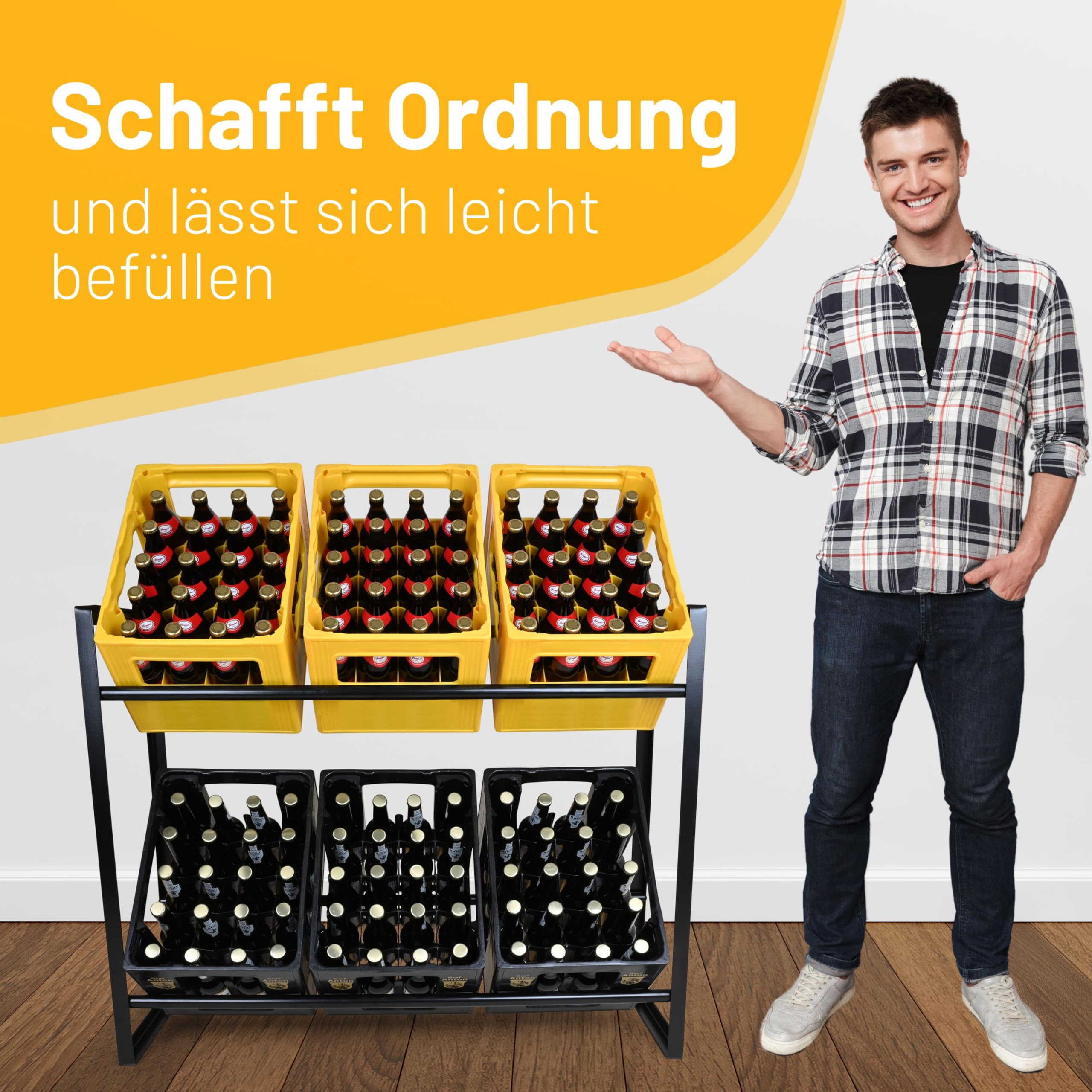 D&D Living® CRINO Getränkekistenregal 6 Kisten | Das Original Getränkeregal | maximale Stabilität und Leichter Aufbau | entwickelt in Österreich 3