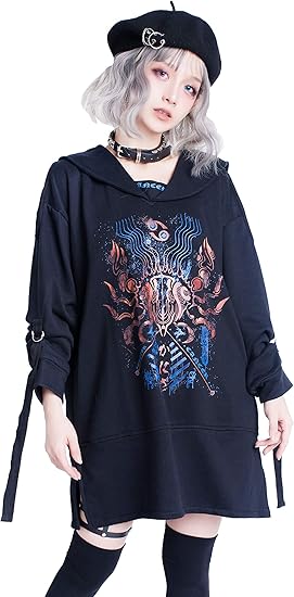 Amazon Co Jp Jillpunkオリジナルkera アストロラーベ蟹座災い印長袖ゆったりセーラー水兵服オフショルダーtシャツカットソー メンズ レディーズ おしゃれ男女兼用ファッション秋葉系カッコいい オレンジ 服 ファッション小物