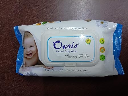 Oasis Baby Wipes 80 Pulls Packs,Blue, (pack of 2)