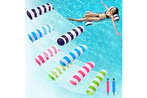 HeyStookie 4 Pack Water Hammock & Pool Floaties for Adults, Multi-Purpose Inflatable Pool Toy, 4 in 1 Portable Water Hammock 