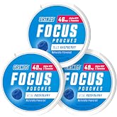 GRINDS Focus Nootropic Pouches, Alpha GPC + L-Theanine, Blue Raspberry | Contains Alpha GPC and L-Theanine | Sugar-Free | 3 Pack | 18 Pouches Per Can | Blue Raspberry