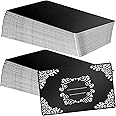 weparmeety 100 Pcs Metal Engraving Blanks Aluminum Sheet Laser Engraving Business Card Multipurpose DIY Gift Cards 86 x 54 x 0.21 mm (Matte Black)