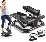 Sunny Health & Fitness 2-in-1 Premium Power Stepper with Resistance Bands