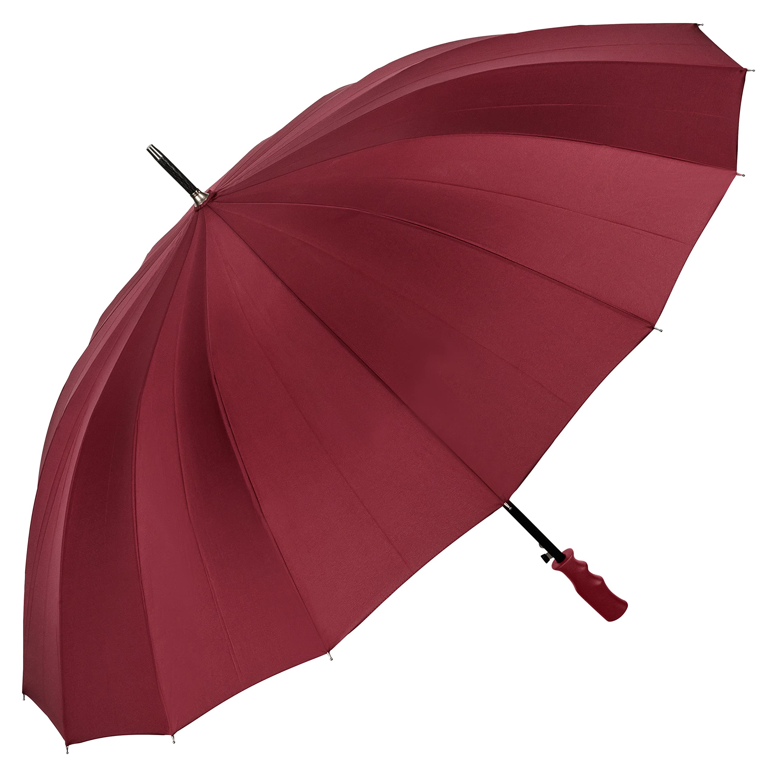 VON LILIENFELD® Umbrella Large Automatic Men Women 2 Persons 16 Segments Stable Cleo Burgundy/Wine red