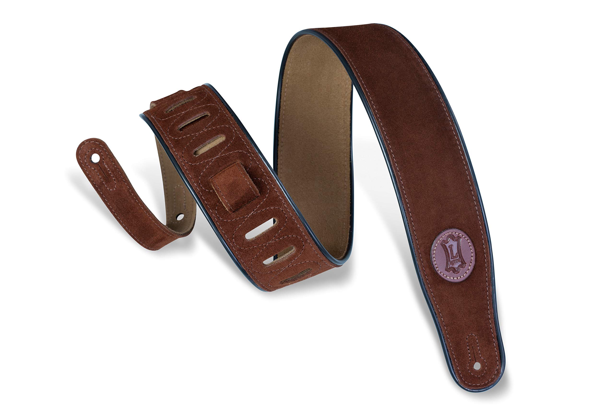 Levy's Suede Leather Guitar Strap Brown