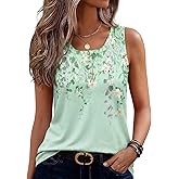 Zeagoo Womens Tank Tops Summer Sleeveless Tops Loose Button Henley Shirts Crew Neck Dress Casual 2026 Clothes
