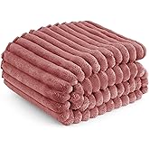 Bedsure GentleSoft Brick Dust Fleece Throw Blanket for Couch - Cozy Soft Blankets for Women, Cute Small Throws for Girls, 50x60 Inches