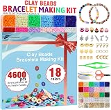 Fournine 5300 Pcs Clay Beads Kit with Charms for Bracelet Making view 2